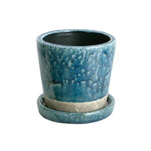 ダルトン/カラー グレーズド ポット ミッドナイトブルー/CH13-G476MBL【08】 ガーデニング・園芸用品 植木鉢・フラワーポット テラコッタ(素焼き)