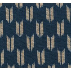 【直送】紅)和モダン 藍染ブッチャー 柄 巾110cm 矢絣文様/KP7090-18 ※返品・代引・キャンセル不可【10】 手芸用品 生地・芯地 先染 手作り 材料