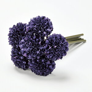 【造花】アスカ/ポンポンマムバンチ(1束6本) バイオレット/A-33164-035【01】 造花(アーティフィシャルフラワー) 造花 花材「か行」 キク(菊)・ピンポンマム