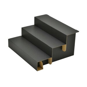 original works/3段飾り棚 ブラック 組立式 3個/44-5801【01】 店舗ディスプレイ・店内装飾 店舗家具・什器・収納 ディスプレイラック