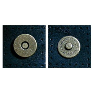 NBK/本皮縫い付けマグネットボタン 3.3cm 黒/KTF14-B【10】【取寄】 手芸用品 持ち手・金具 マグネットボタン 手作り 材料