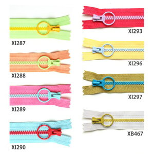 NBK日本紐釦貿易/コンビファスナー 25cm ピンク×ライトブルー 5本入/3VSC25-289【10】 手芸用品 ソーイング資材 ファスナー 手作り 材料