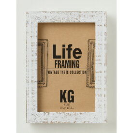 LIFE FRAMING/ヴィンテージフォトフレーム／PFKG－VT－WH/151290【07】【取寄】 花器、リース 花器・花瓶 フォトフレーム(写真立て)