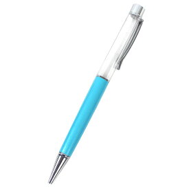 ハーバリウムボールペン（銀クリップ） スカイブルー（ラメ付き）【07】【取寄】 ハーバリウム ボールペン ボールペン