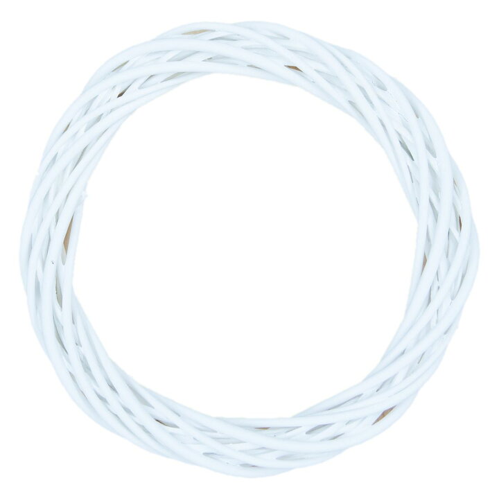 楽天市場 てづくり 柳リースf 白 11 492 01 取寄 花器 リース リース土台 つる 花材通販はなどんやアソシエ