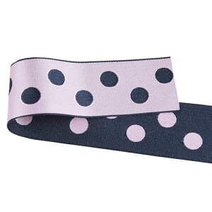 青山リボン/水玉ジャガード 38mm×4.5m #014/379-14【01】 リボン パターンリボン ドット柄パターンリボン