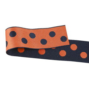 青山リボン/水玉ジャガード 38mm×4.5m #043/379-43【01】 リボン パターンリボン ドット柄パターンリボン