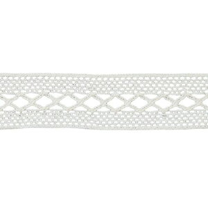 青山リボン/ダイヤレース 25mm×4.5m #000/4113-0【01】 リボン デザインリボン ナチュラルデザインリボン