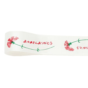 青山リボン/ソフトカーネーション 22mm×46m #001/2107-1【01】 リボン シーズナルリボン 母の日