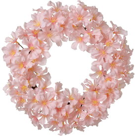 【造花】YDM/サクラリース ライトピンク/FS-7907-L/P【01】【取寄】 造花（アーティフィシャルフラワー） 造花 花材「さ行」 さくら（桜）