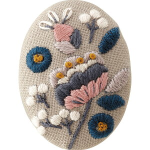 オリムパス製絲/フランス刺しゅうブローチキット マルチ/OLY-K9079【10】 手芸用品 刺しゅう 刺しゅう用ツール 手作り 材料