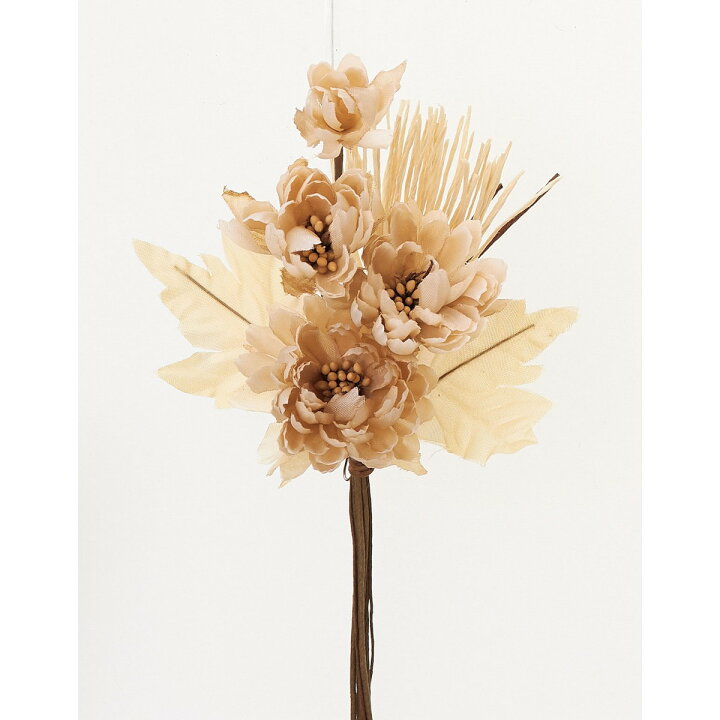 楽天市場 造花 アスカ ミックスフラワーブーケ ベージュ A 008 01 取寄 造花 アーティフィシャルフラワー 造花 花材 ま行 その他 ま行 造花花材 花材通販はなどんやアソシエ