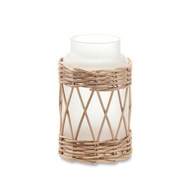 POSH LIVING/ラタンフロストベース/22680【07】 花器、リース 花器・花瓶 ガラス花器フラワーべース 資材 可愛い おしゃれ 春 夏 イースター クリスマス ハロウィン 成人式 バラの日