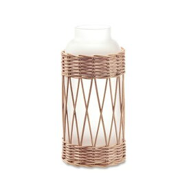 POSH LIVING/ラタンフロストベース/22681【07】 花器、リース 花器・花瓶 ガラス花器フラワーべース 資材 可愛い おしゃれ 春 夏 イースター クリスマス ハロウィン 成人式 バラの日