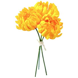 【造花】YDM/ツボミギクバンチ×3 イエロー/FB-2600-Y【01】【取寄】 造花（アーティフィシャルフラワー） 造花 花材「か行」 キク（菊）・ピンポンマム