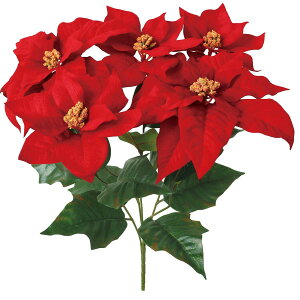 【造花】YDM/ジャンボポインセチアブッシュ レッド/FS-6148-R【01】 造花(アーティフィシャルフラワー) 造花 花材「は行」 ポインセチア