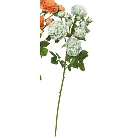 【造花】アスカ/ローズ×8 つぼみ×3 グレイブルー/A-34604-64B【01】【取寄】 造花（アーティフィシャルフラワー） 造花 花材「は行」 バラ