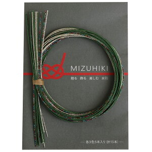 piece/MIZUHIKI 水引アソートセット リーフレット付 3色各5本入 けやき/PHC-100-10【10】 手芸用品 和手芸 水引 手作り 材料