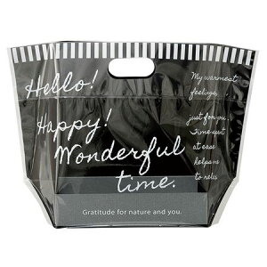 HEADS/ワンダフルタイムPPスタンドBAG−ブラック底板付(20枚/WTB-OSB2【01】 ラッピング用品 、梱包資材 ラッピング袋・プレゼント袋 OPP袋・ポリ袋