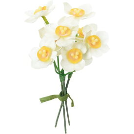 【造花】YDM/水仙ピック×3 ホワイトイエロー/FS-5422W/Y【01】【取寄】 造花（アーティフィシャルフラワー） 造花 花材「さ行」 スイセン（水仙）