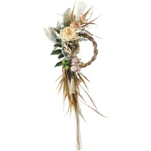 【直送】【造花】YDM/ホテイアオイ しめ縄/NAATW-020 ※返品・代引・キャンセル不可【01】 花器、リース しめ縄・正月飾り しめ縄リース完成品