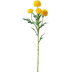【造花】YDM/ピンポンマムスプレー イエロー/FA-7465Y【01】 造花(アーティフィシャルフラワー) 造花 花材「か行」 キク(菊)・ピンポンマム