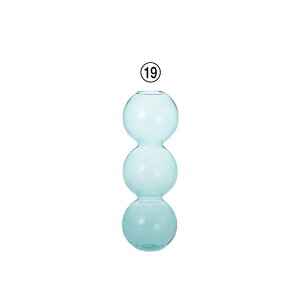 アスカ/バブルベース(3連) ライトブルー/A-10701-19【01】 花器、リース 花器・花瓶 一輪挿し・小さい花瓶