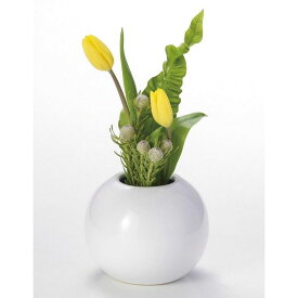 LEOタカオカ/フラワーベース ボ−ルL 白/T-1892【01】 花器、リース 花器・花瓶 陶器花器