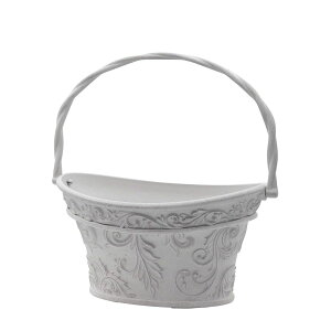 CARNAC/ボールドアラベスクバスケットGY グレー/FC039GY【01】 ガーデニング・園芸用品 植木鉢・フラワーポット 合成樹脂鉢