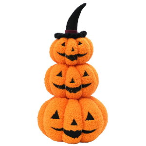 GREENHOUSE/HWふわふわかぼちゃオーナメント 3段/HW680【01】 店舗ディスプレイ・店内装飾 ハロウィンディスプレイ 置物・オブジェ