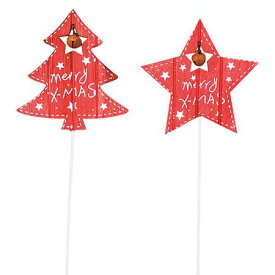 コージークリスマスピック W−3060（2シュx3ホン） レッド/25-3060-8【01】 花資材・フローリスト道具 フラワーピック クリスマスピックフラワーアレンジ ハンドメイド材料 クラフト素材 冬 クリスマス