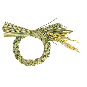 東京堂/稲穂丸メ小 2個/XJ004630【01】 花器、リース しめ縄・正月飾り しめ縄リース土台(天然素材)