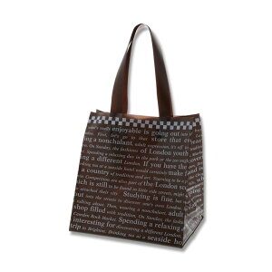 HEIKO/HDポリチャーム 08 WS チェッカーBR表記入 20枚/6632837【07】 ラッピング用品 、梱包資材 ラッピング袋・プレゼント袋 アレンジバッグ