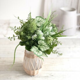 【造花】MAGIQ東京堂/フレッシュグリーンブーケ　＃23　LT．GR/FG007764-023【01】 造花（アーティフィシャルフラワー） 造花葉物、フェイクグリーン その他の造花葉物・フェイクグリーン