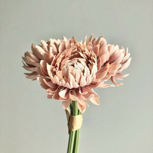 【造花】アスカ/マムバンチ(1束3本) #055C クリームモーブ/A-34686-55C【01】 造花(アーティフィシャルフラワー) 造花 花材「か行」 キク(菊)・ピンポンマム