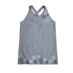 丸和貿易/ホームドレスエプロン エレガント グレー/400945501【07】 ガーデニング・園芸用品 ファッション エプロン