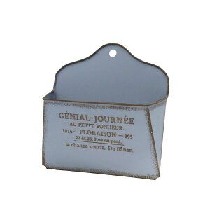 CARNAC/ジェニアルウォールレターBL ブルー/HSGE14BL【01】 ガーデニング・園芸用品 植木鉢・フラワーポット アイアン・ブリキ鉢