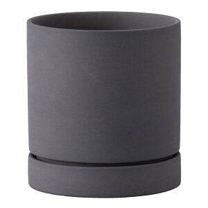 ミュールミル/リア黒M/YM-005MBk【01】 ガーデニング・園芸用品 植木鉢・フラワーポット 陶器・セラミック鉢