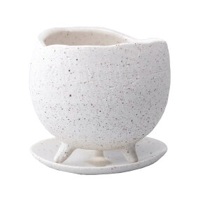 ミュールミル/イオニアボウル足付白S/CR018S【01】 ガーデニング・園芸用品 植木鉢・フラワーポット 陶器・セラミック鉢