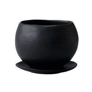 ミュールミル/マリナ黒SS/CB-406TBW【01】 ガーデニング・園芸用品 植木鉢・フラワーポット 陶器・セラミック鉢