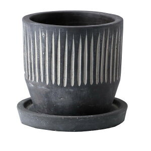 ミュールミル/エフィ黒SS/CY-003TBk【01】 ガーデニング・園芸用品 植木鉢・フラワーポット セメント鉢