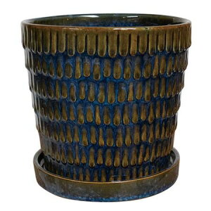 グリーンポット/クラッツ ウロ ブルー 10cm/CP-2410BU【07】 ガーデニング・園芸用品 植木鉢・フラワーポット 陶器・セラミック鉢