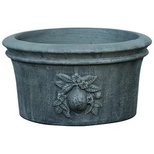 グリーンポット/リモーネ シャロー アンティークグレー 28cm/EB-RS2815GY【08】 ガーデニング・園芸用品 植木鉢・フラワーポット テラコッタ(素焼き)