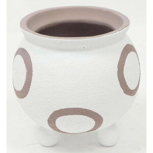 村田屋産業/サークルジャーポットホワイトL/2061【07】 ガーデニング・園芸用品 植木鉢・フラワーポット セメント鉢