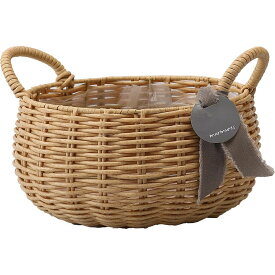 ミュールミル/ジェミニバスケットロウナチュラルS/CV-004SNa【01】 花器、リース 花かご・フラワーバスケット フェイク素材バスケット