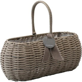 ミュールミル/ジェミニバスケットレクグレイ/CV-003Gy【01】 花器、リース 花かご・フラワーバスケット フェイク素材バスケット