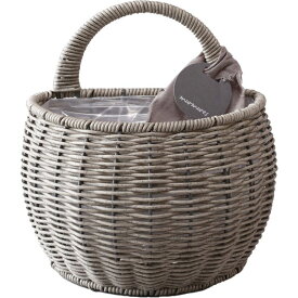 ミュールミル/ジェミニバスケット壁掛グレイS/CV-012SGy【01】 花器、リース 花かご・フラワーバスケット フェイク素材バスケット