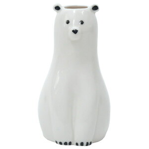 クレエ/シナリー モチーフフラワーベース シロクマ/92470005【07】 花器、リース 花器・花瓶 一輪挿し・小さい花瓶