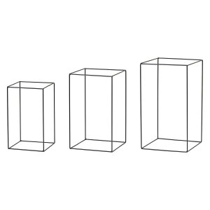 東京堂/ワイヤーレクタングルセット黒 BLACK ブラック/XU000017【01】 店舗ディスプレイ・店内装飾 クリスマスディスプレイ 置物・オブジェ