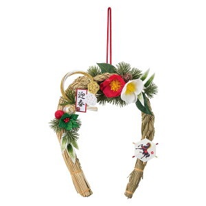 【造花】東京堂/午年飾り 馬蹄/ZA006037【01】 花器、リース しめ縄・正月飾り しめ縄リース完成品